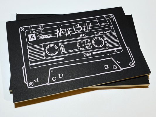 Vintage Cassette Black Journal