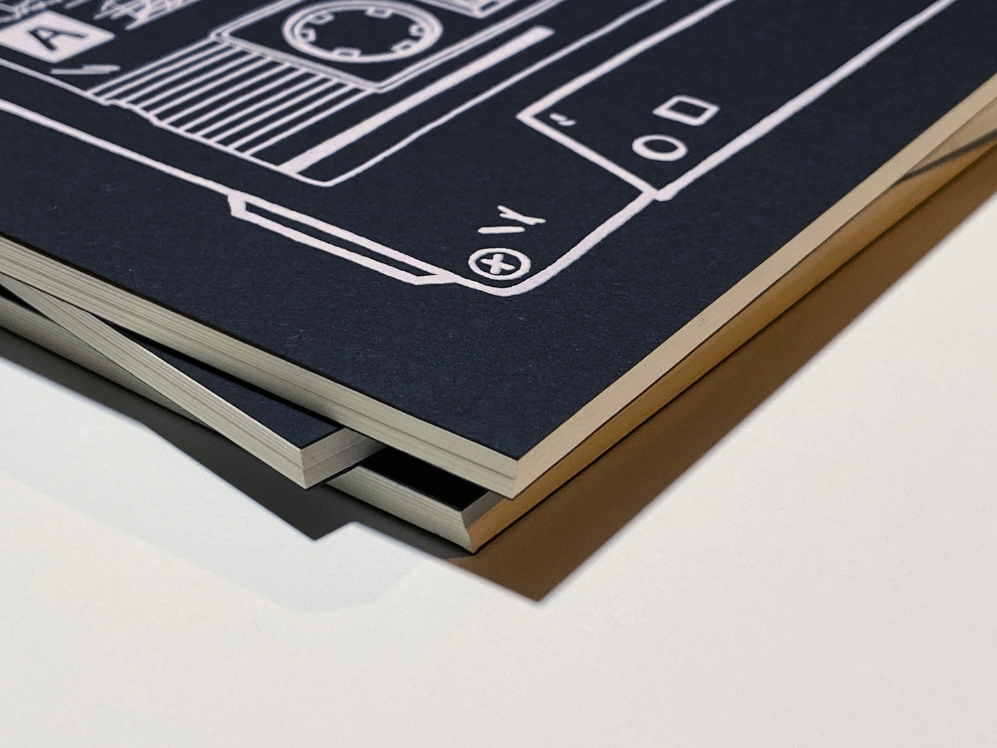 Vintage Cassette Black Journal (coloured version)