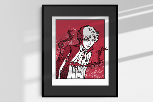 Vampire Original 11x14 Serigraph with Black Mat (16x20, framed)