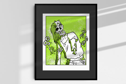 Zombie Original 11x14 Serigraph with Black Mat (16x20, framed)