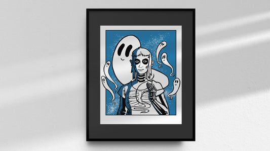 Ghost Mystery Box | Glow-in-the-Dark Framed Screen Print, One of One