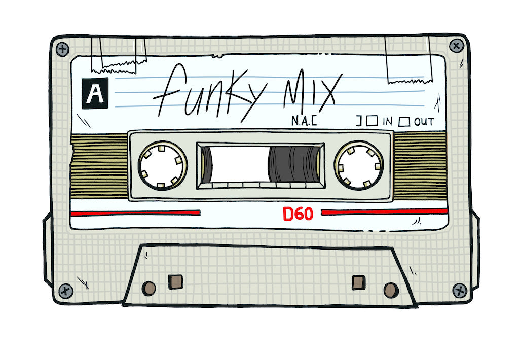 Personalized Customizable Cassette Tape Artwork Print - Matte Paper Finish - Unique Retro Decor