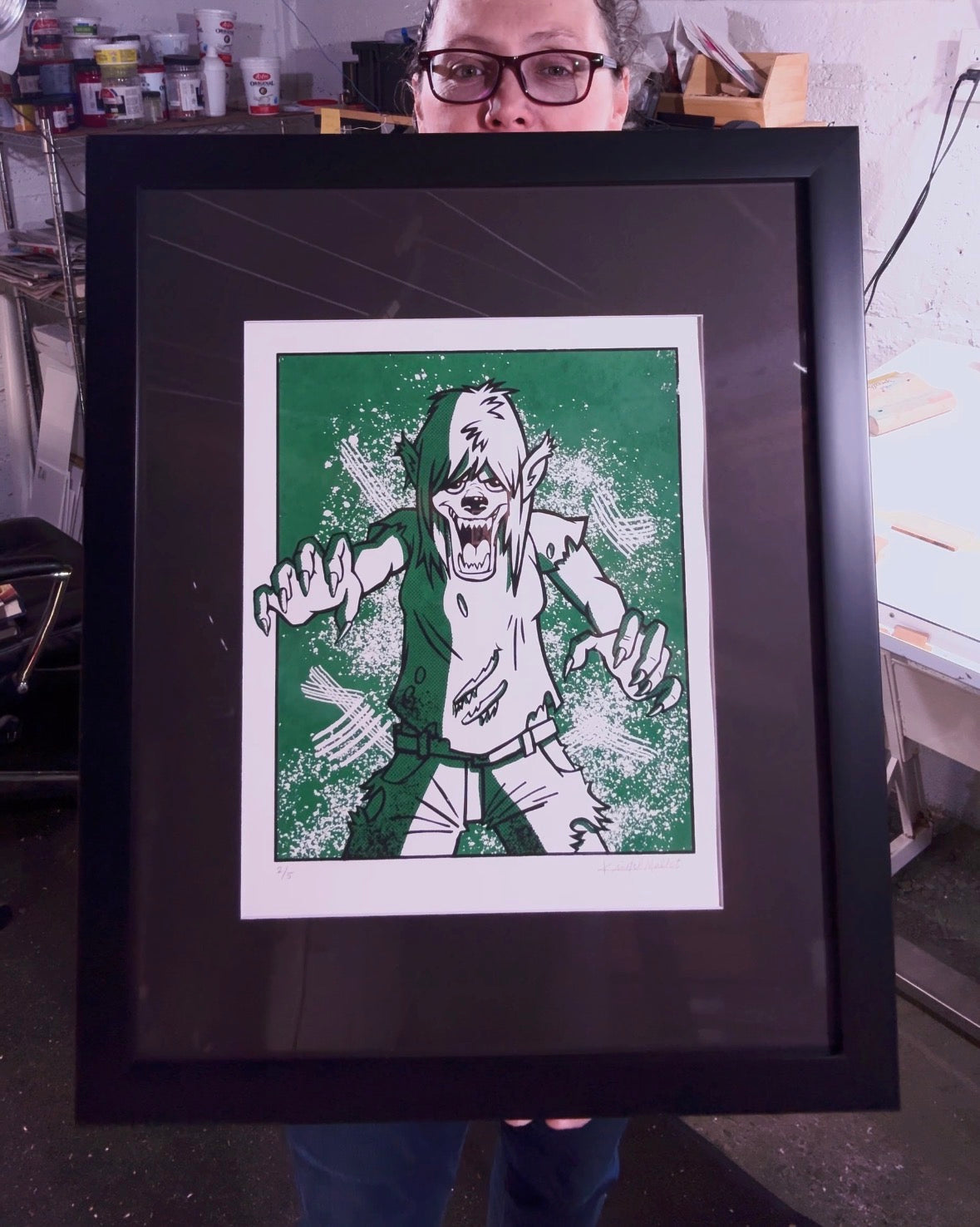 Monster Collection #1 Set | 5 Framed Hand-Embellished Screen Prints