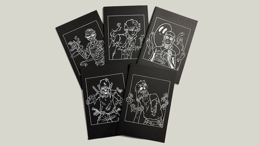 Monster Journal, Hand Screen Printed | 1950s Monster Sketchbook, Numbered