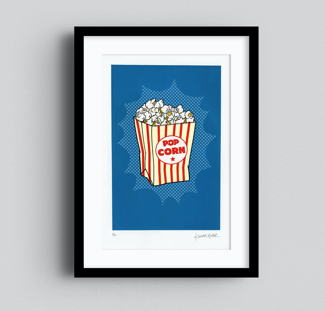 Snack Supreme: Pop Corn Serigraph 13x19