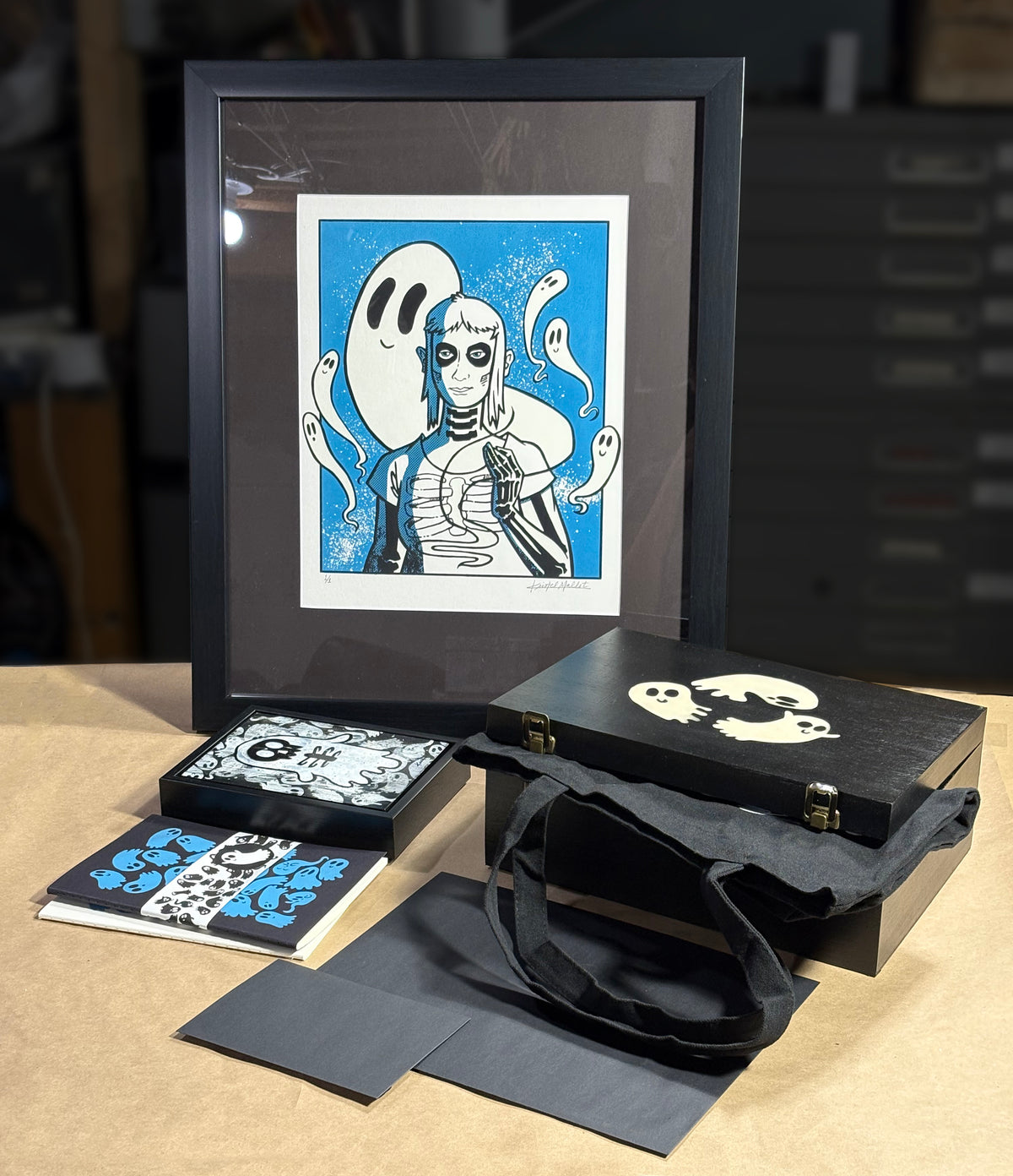 Ghost Mystery Box | Glow-in-the-Dark Framed Screen Print, One of One
