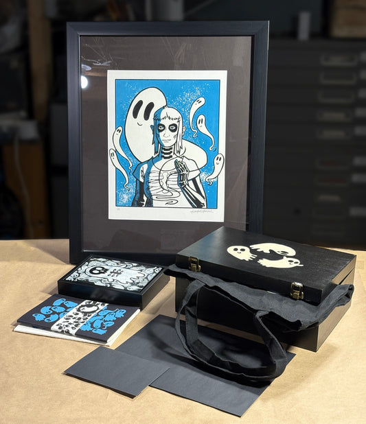 Ghost Mystery Box | Glow-in-the-Dark Framed Screen Print, One of One